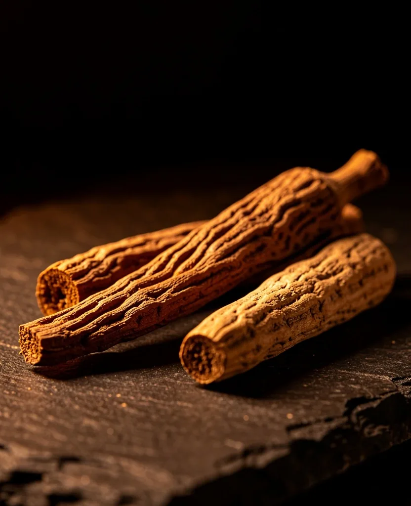Dried botanical roots used in men's supplement formulas